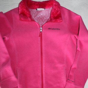 Columbia Girls Pink Fleece Jacket With Omni-Heat Size M 1838871